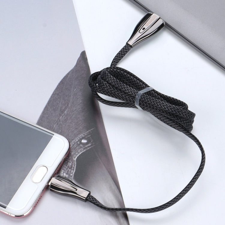 KIVEE KV-CB021B 5A Type-C / USB-C to USB Nylon Weave Charging Data Cable, Length: 1.2m (Black Grey)