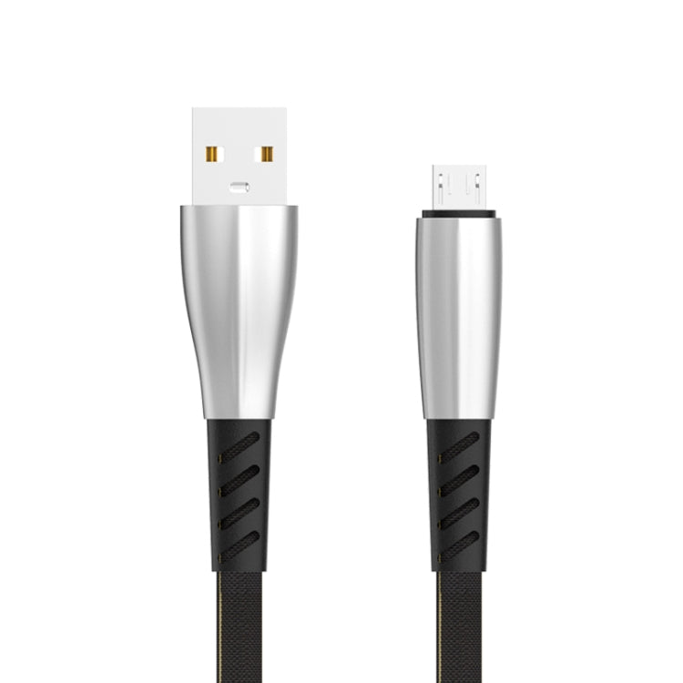 KIVEE KV-CB103 2.1A Micro to USB Shuttleless Weaving Charging Data Cable, Length: 1m (Black)