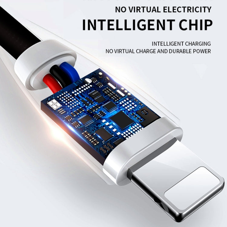 KIVEE KV-CB103 2.1A Micro to USB Shuttleless Weaving Charging Data Cable, Length: 1m (Black)