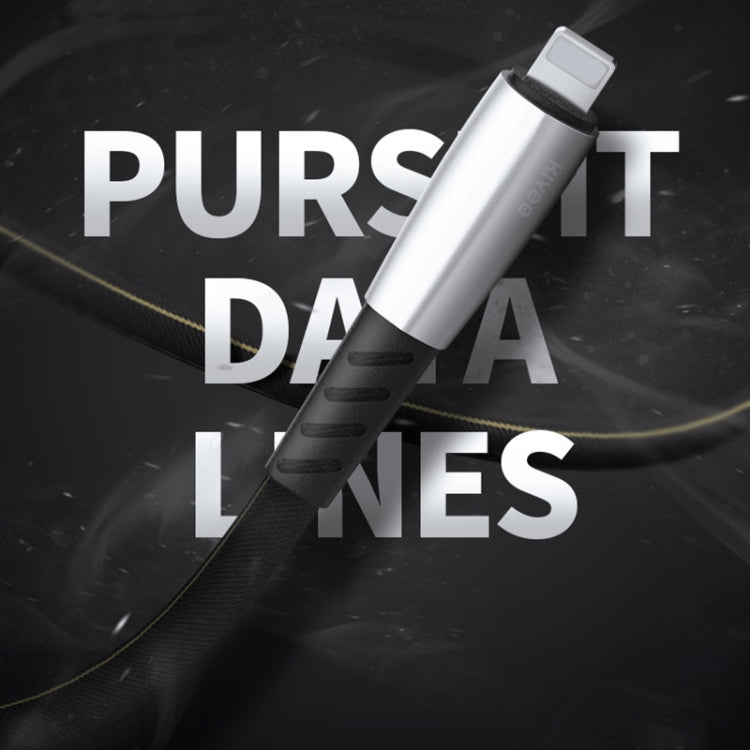 KIVEE KV-CB103 2.1A Micro to USB Shuttleless Weaving Charging Data Cable, Length: 1m (Black)