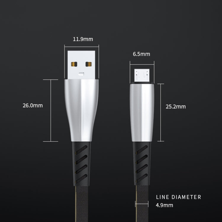 KIVEE KV-CB103 2.1A Type-C / USB-C to USB Shuttleless Weaving Charging Data Cable, Length: 1m (Black)