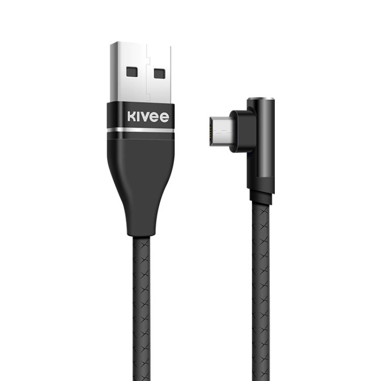 KIVEE KV-CG011 2.1A Micro to USB Single Angle Head Design Charging Cable, Length: 1m