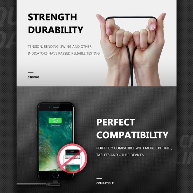 KIVEE KV-CG011 2.1A Micro to USB Single Angle Head Design Charging Cable, Length: 1m