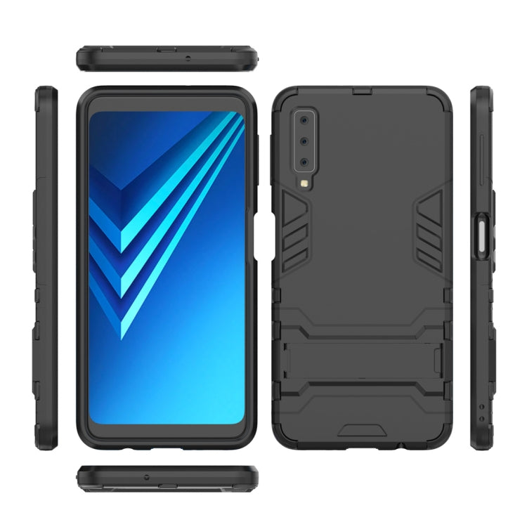 Shockproof PC + TPU Case for Galaxy A7 (2018), with Holder