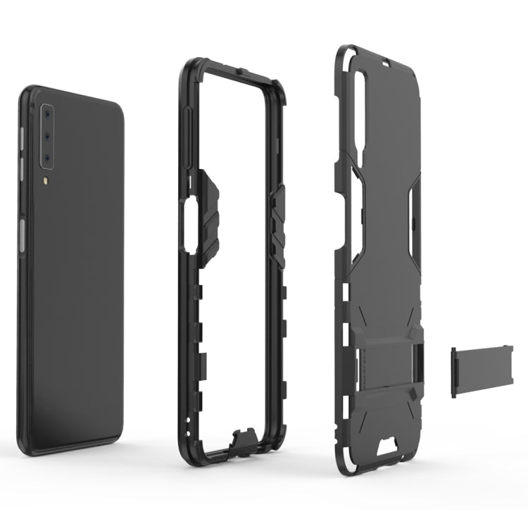 Shockproof PC + TPU Case for Galaxy A7 (2018), with Holder