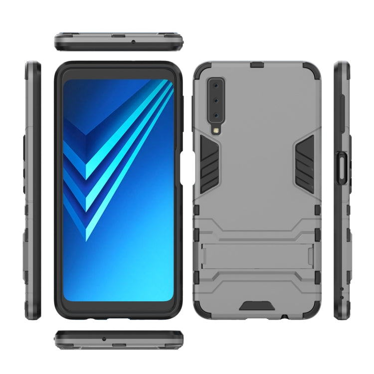 Shockproof PC + TPU Case for Galaxy A7 (2018), with Holder