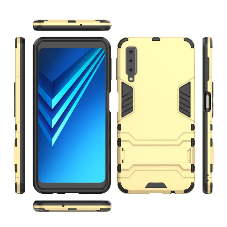 Shockproof PC + TPU Case for Galaxy A7 (2018), with Holder