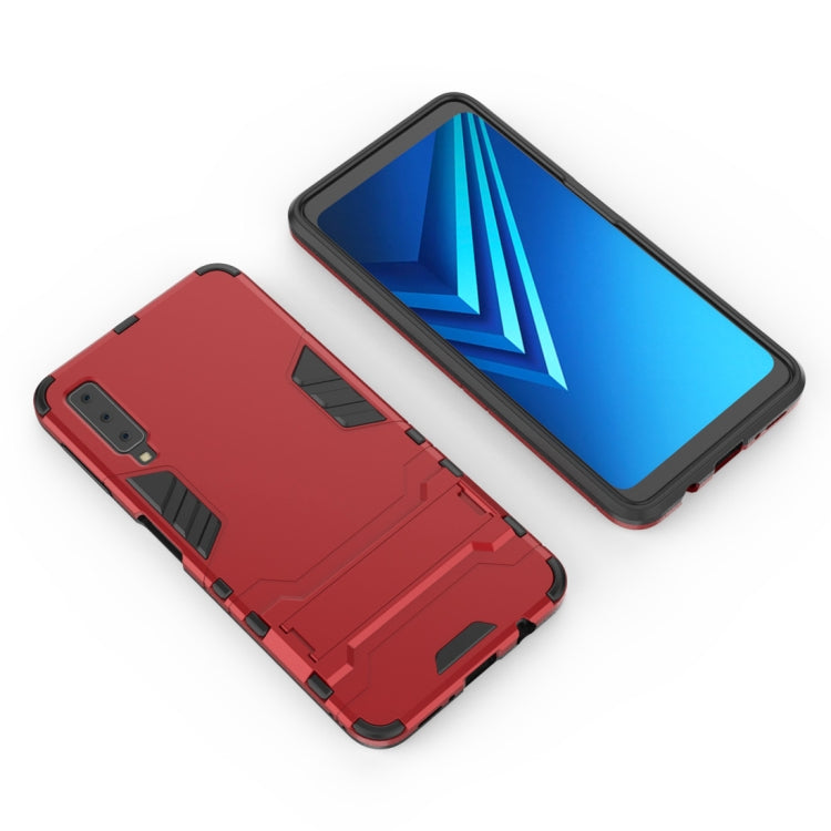 Shockproof PC + TPU Case for Galaxy A7 (2018), with Holder