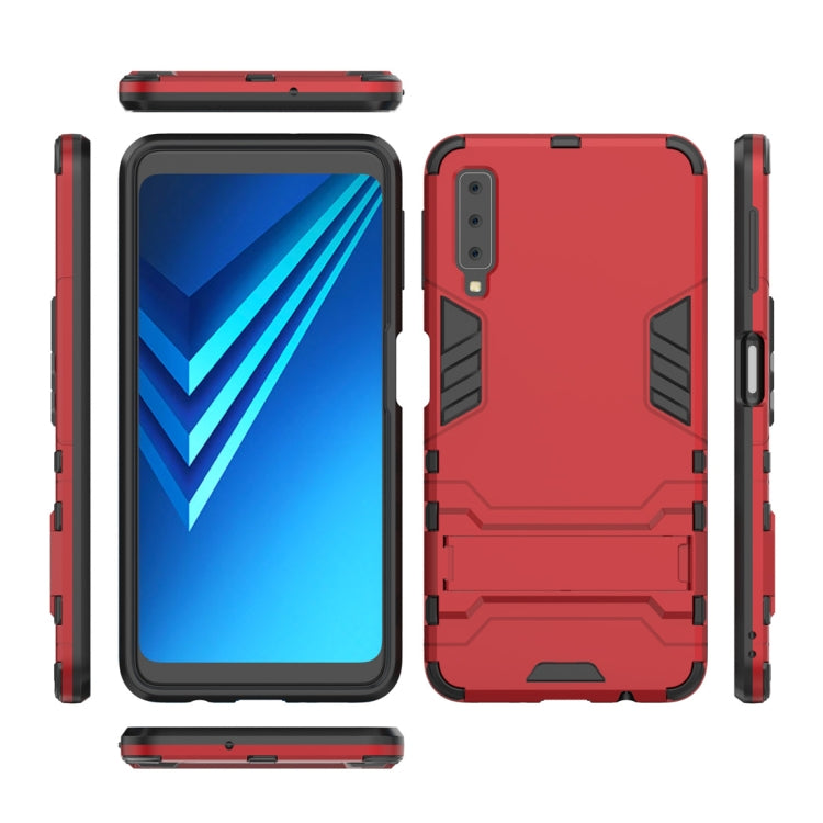 Shockproof PC + TPU Case for Galaxy A7 (2018), with Holder