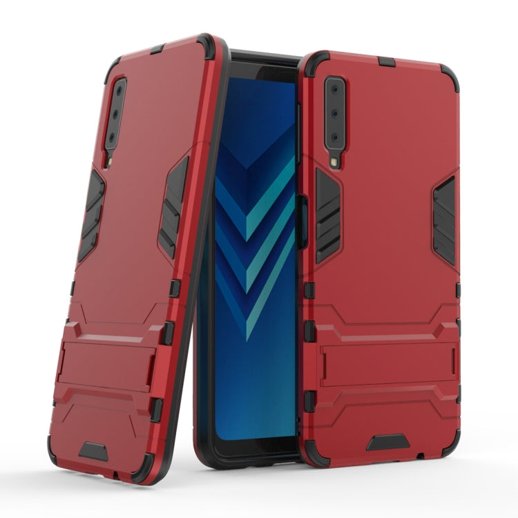 Shockproof PC + TPU Case for Galaxy A7 (2018), with Holder