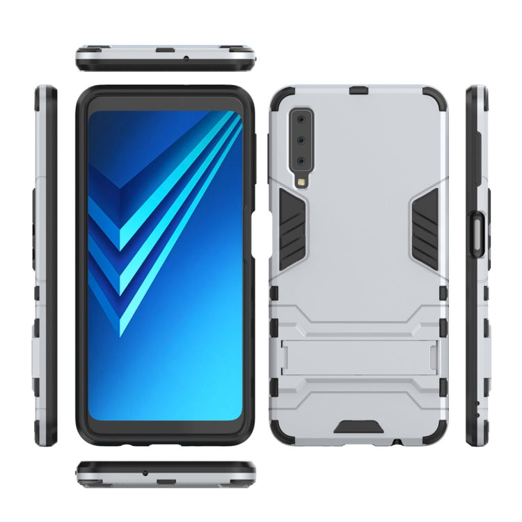 Shockproof PC + TPU Case for Galaxy A7 (2018), with Holder