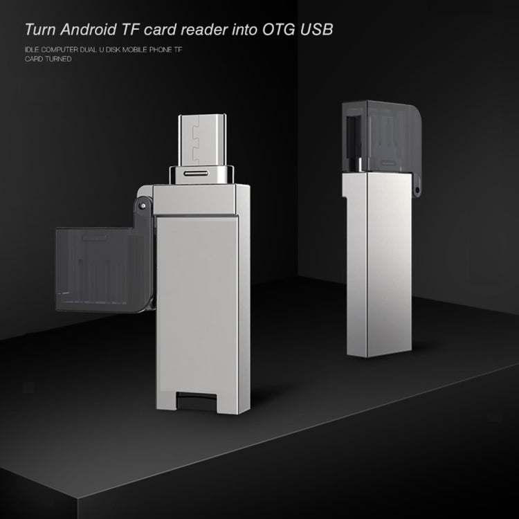 XQ-R006 TF & USB to Micro USB Card Reader OTG Adapter Connector