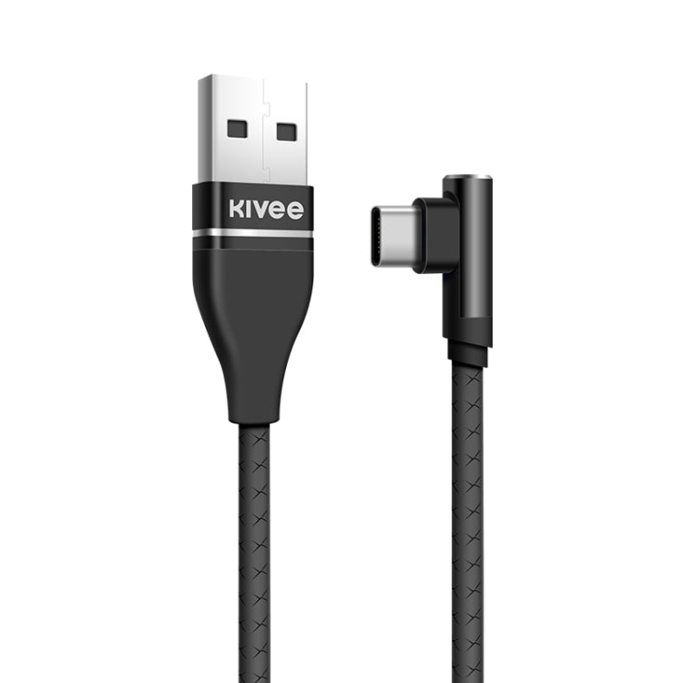 KIVEE KV-CG011 2.1A Type-C / USB-C to USB Single Angle Head Design Charging Cable, Length: 1m