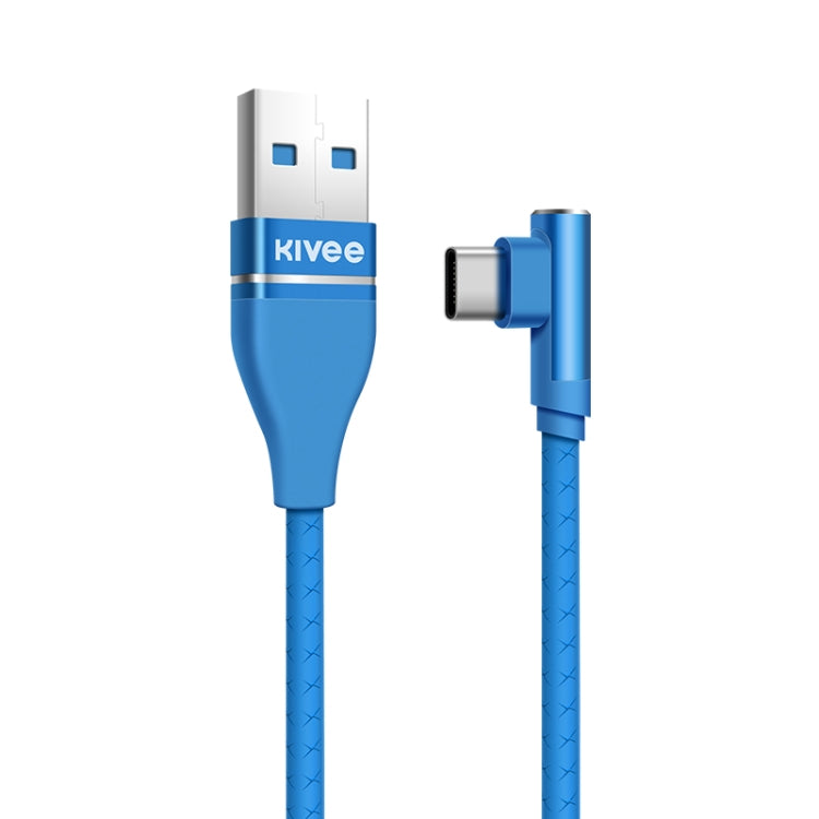KIVEE KV-CG011 2.1A Type-C / USB-C to USB Single Angle Head Design Charging Cable, Length: 1m