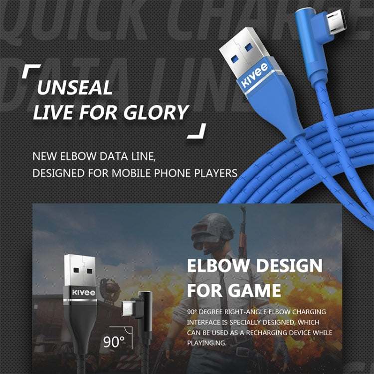 KIVEE KV-CG011 2.1A Type-C / USB-C to USB Single Angle Head Design Charging Cable, Length: 1m