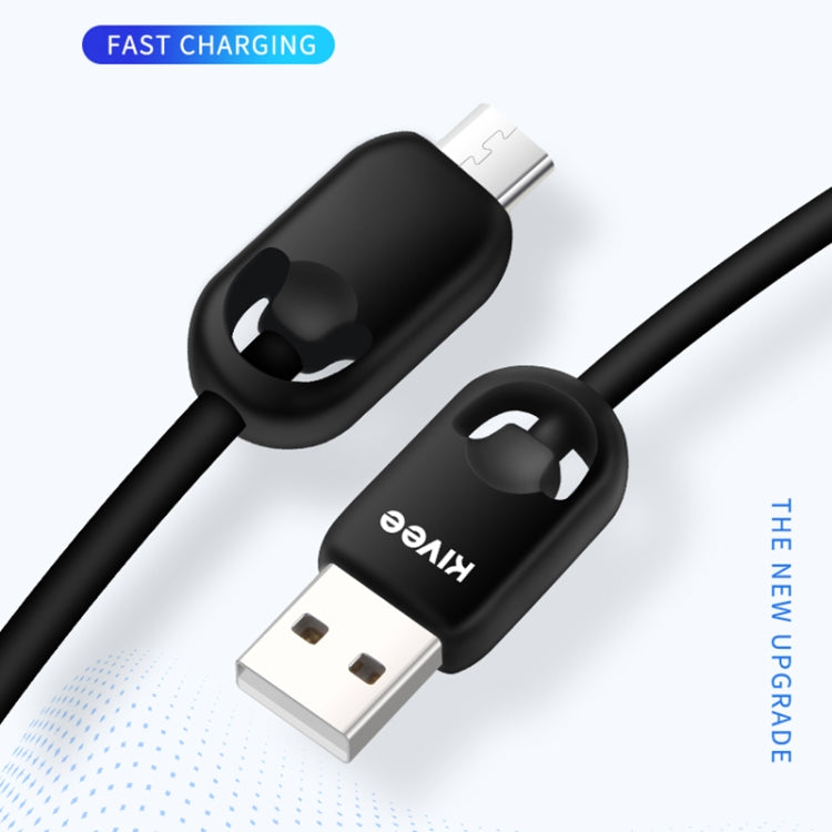 KIVEE KV-CH044 2.1A Micro to USB Silicone Charging Data Cable, Length: 1m