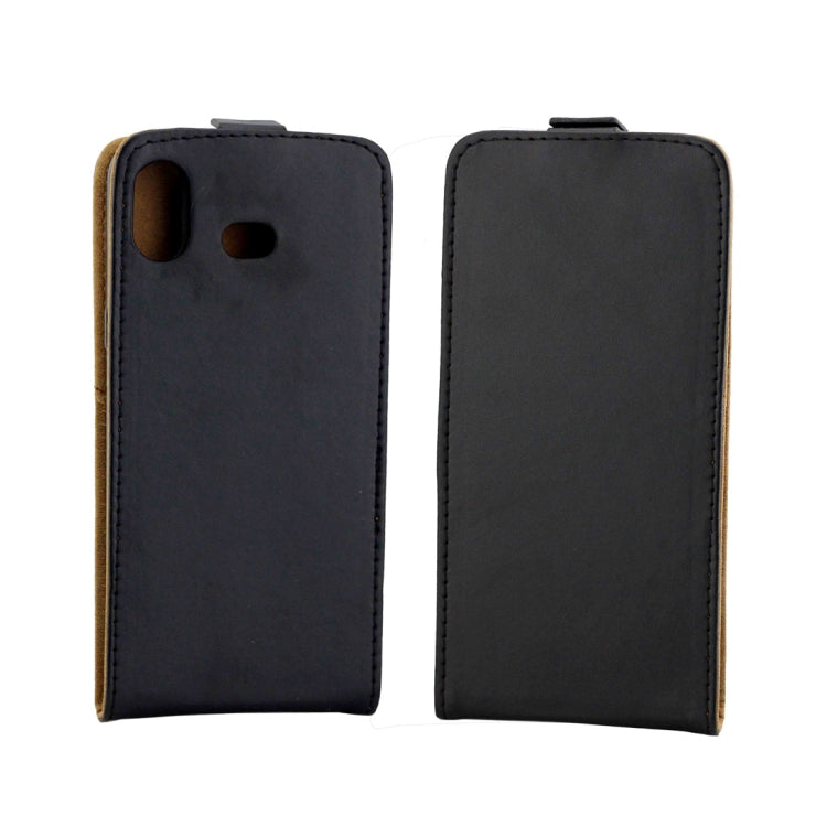 Business Style Vertical Flip TPU Leather Case for Galaxy A6s, with Card Slot (Black)