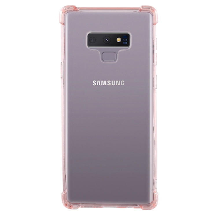 50 PCS 0.75mm Dropproof Transparent TPU Case for Galaxy Note9(Pink)