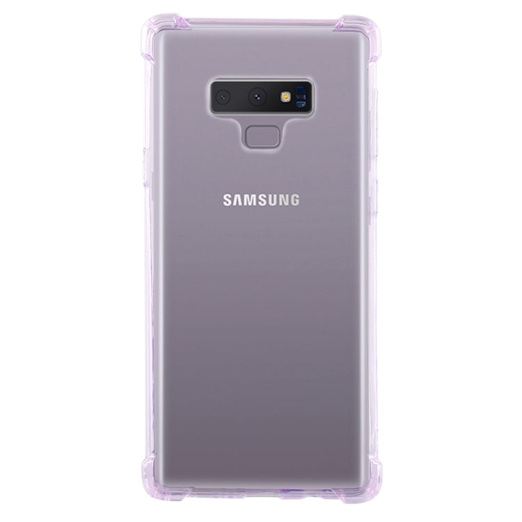 50 PCS 0.75mm Dropproof Transparent TPU Case for Galaxy Note9(Purple)