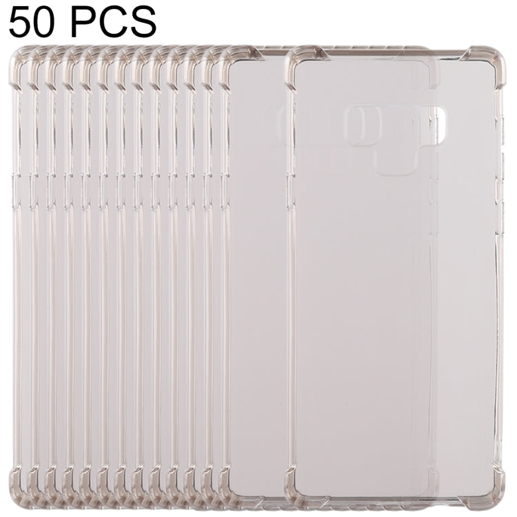 50 PCS 0.75mm Dropproof Transparent TPU Case for Galaxy Note9(Brown)