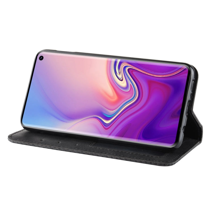 Magnetic Buckle Retro Texture Horizontal Flip Leather Case for Galaxy S10e, with Holder & Card Slots & Wallet