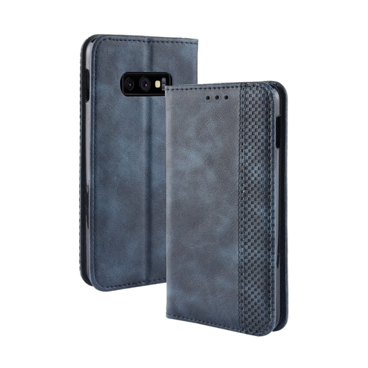 Magnetic Buckle Retro Texture Horizontal Flip Leather Case for Galaxy S10e, with Holder & Card Slots & Wallet