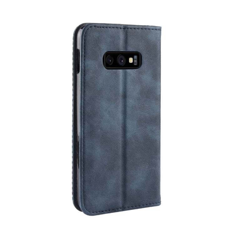 Magnetic Buckle Retro Texture Horizontal Flip Leather Case for Galaxy S10e, with Holder & Card Slots & Wallet