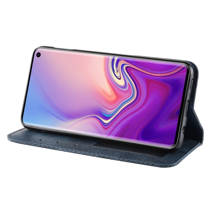 Magnetic Buckle Retro Texture Horizontal Flip Leather Case for Galaxy S10e, with Holder & Card Slots & Wallet