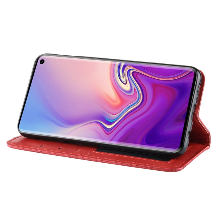 Magnetic Buckle Retro Texture Horizontal Flip Leather Case for Galaxy S10e, with Holder & Card Slots & Wallet
