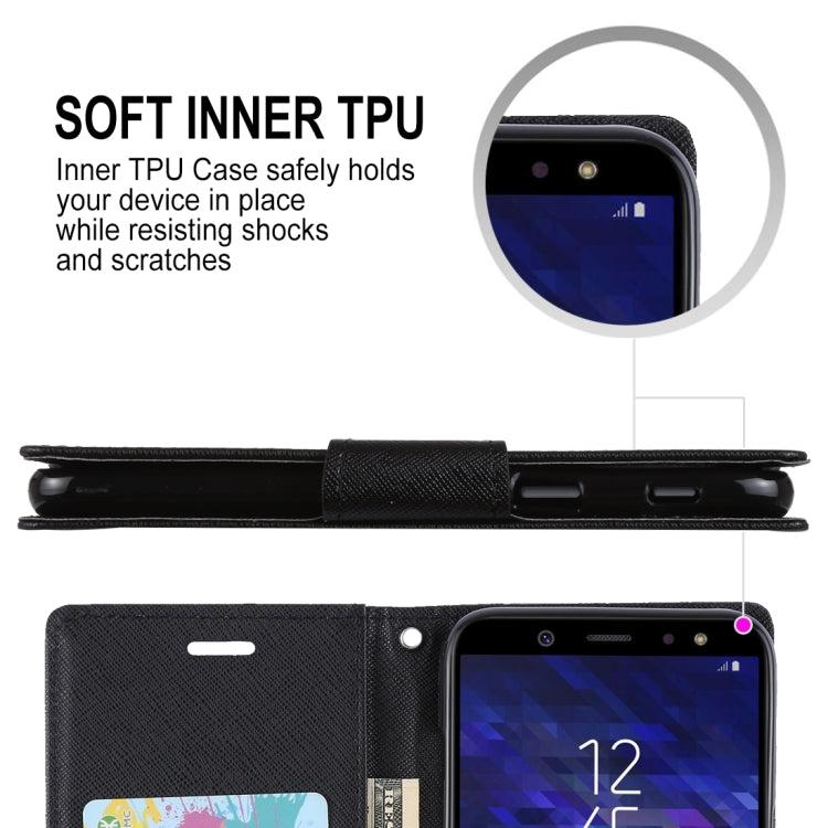 GOOSPERY FANCY DIARY Horizontal Flip PU Leather Case for Galaxy A6 (2018), with Holder & Card Slots & Wallet