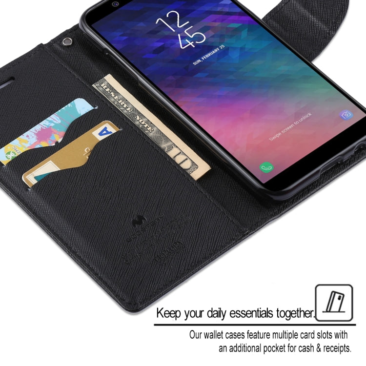 GOOSPERY FANCY DIARY Horizontal Flip PU Leather Case for Galaxy A6 (2018), with Holder & Card Slots & Wallet