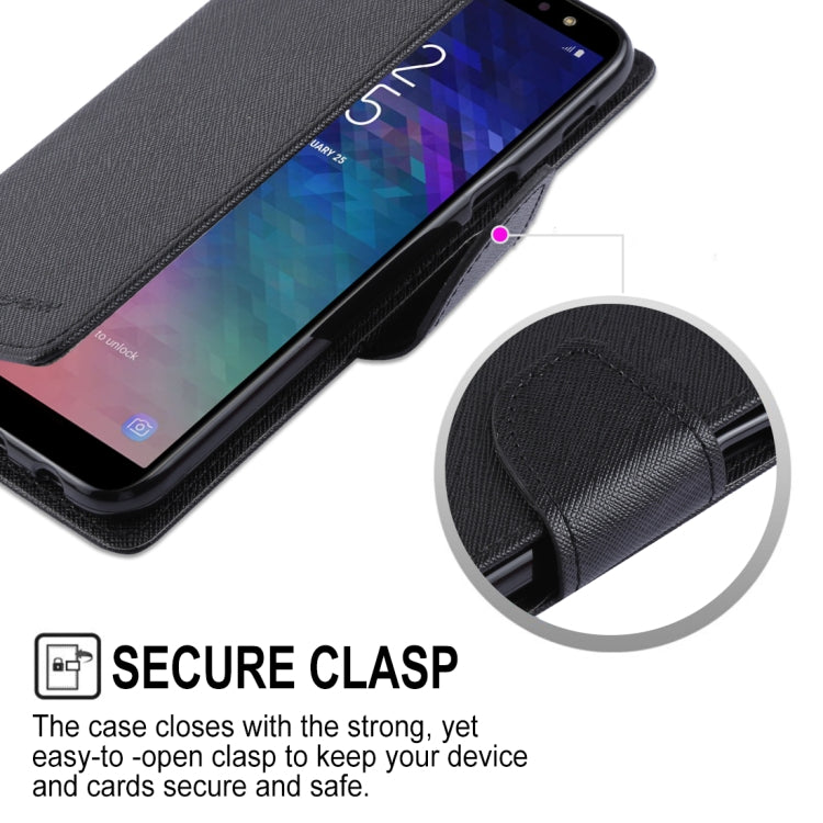 GOOSPERY FANCY DIARY Horizontal Flip PU Leather Case for Galaxy A6 (2018), with Holder & Card Slots & Wallet