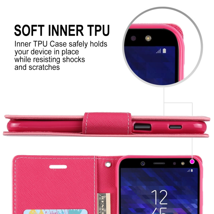 GOOSPERY FANCY DIARY Horizontal Flip PU Leather Case for Galaxy A6 (2018), with Holder & Card Slots & Wallet
