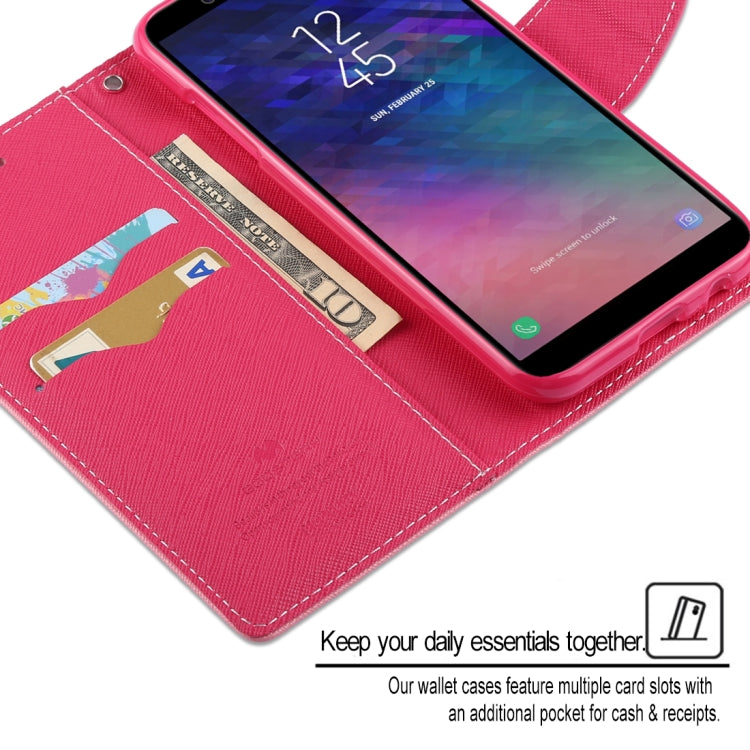 GOOSPERY FANCY DIARY Horizontal Flip PU Leather Case for Galaxy A6 (2018), with Holder & Card Slots & Wallet