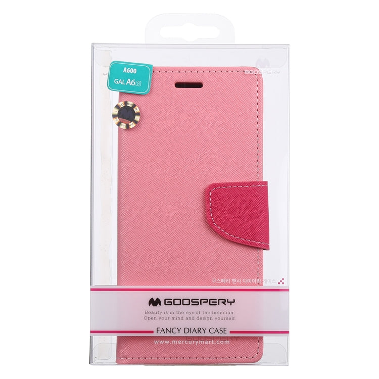GOOSPERY FANCY DIARY Horizontal Flip PU Leather Case for Galaxy A6 (2018), with Holder & Card Slots & Wallet