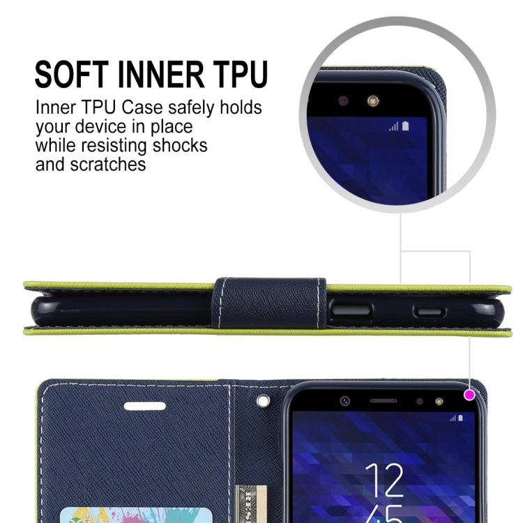 GOOSPERY FANCY DIARY Horizontal Flip PU Leather Case for Galaxy A6 (2018), with Holder & Card Slots & Wallet