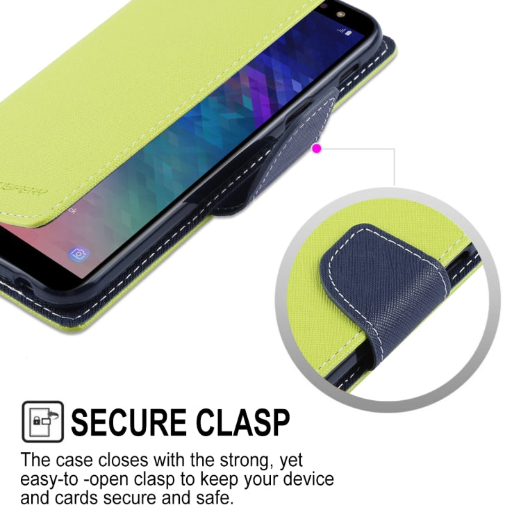 GOOSPERY FANCY DIARY Horizontal Flip PU Leather Case for Galaxy A6 (2018), with Holder & Card Slots & Wallet