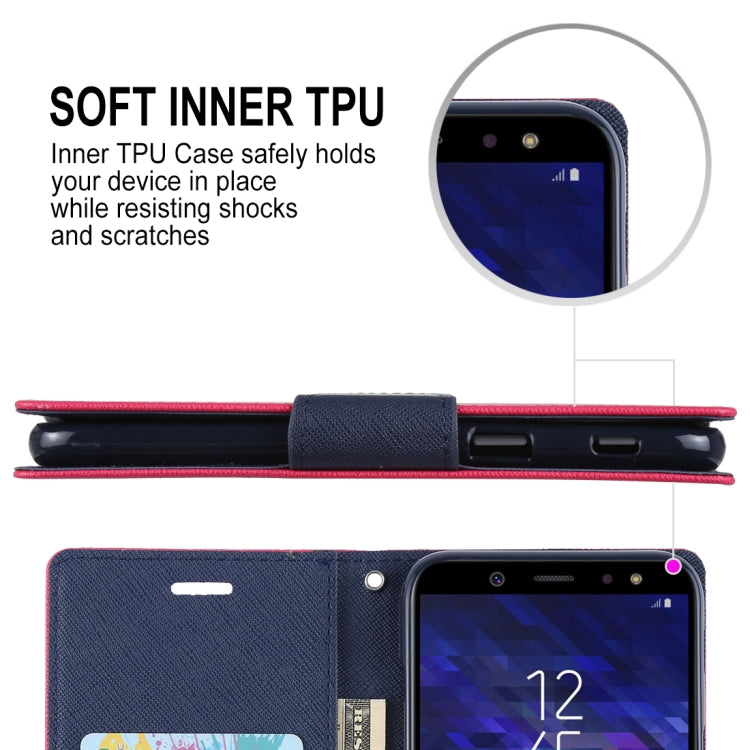GOOSPERY FANCY DIARY Horizontal Flip PU Leather Case for Galaxy A6 (2018), with Holder & Card Slots & Wallet