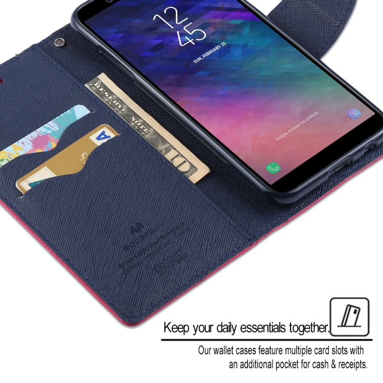 GOOSPERY FANCY DIARY Horizontal Flip PU Leather Case for Galaxy A6 (2018), with Holder & Card Slots & Wallet