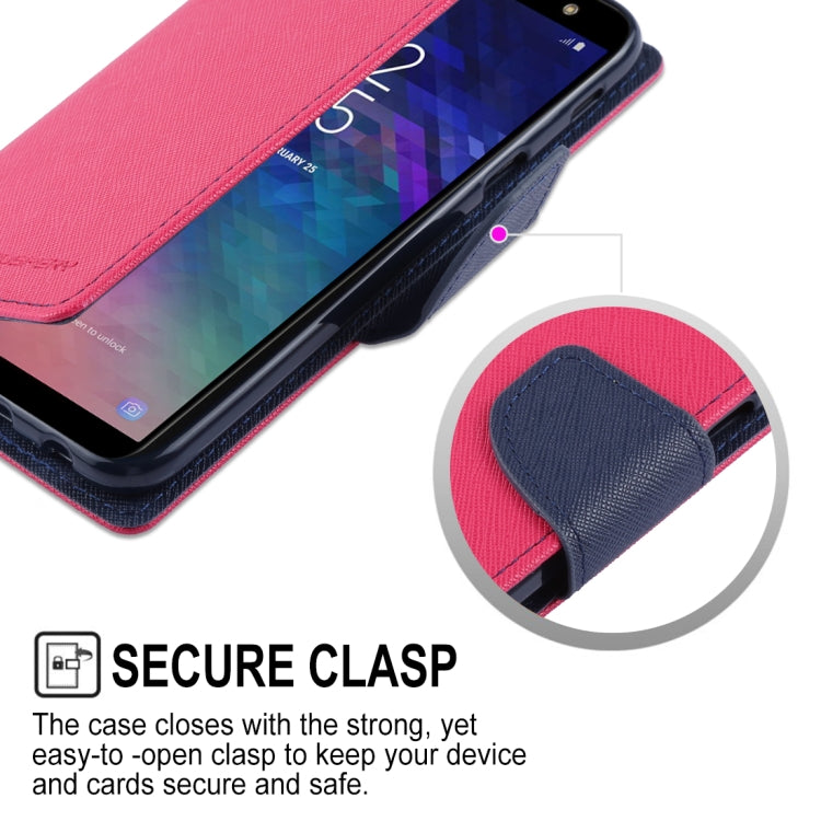 GOOSPERY FANCY DIARY Horizontal Flip PU Leather Case for Galaxy A6 (2018), with Holder & Card Slots & Wallet
