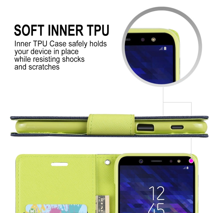 GOOSPERY FANCY DIARY Horizontal Flip PU Leather Case for Galaxy A6 (2018), with Holder & Card Slots & Wallet