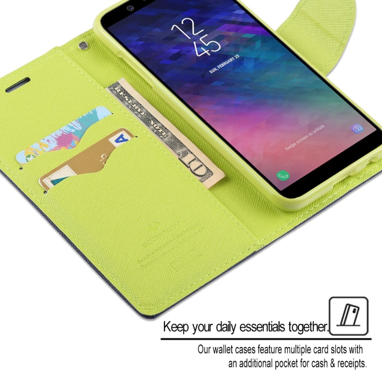 GOOSPERY FANCY DIARY Horizontal Flip PU Leather Case for Galaxy A6 (2018), with Holder & Card Slots & Wallet