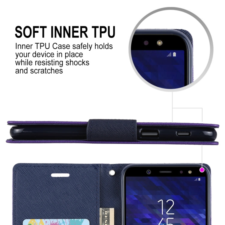 GOOSPERY FANCY DIARY Horizontal Flip PU Leather Case for Galaxy A6 (2018), with Holder & Card Slots & Wallet