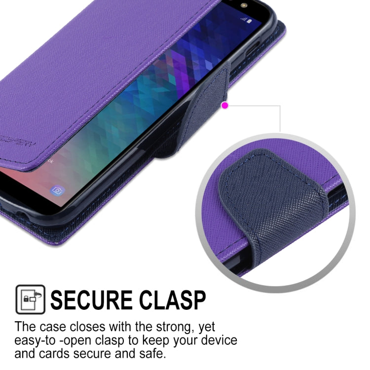 GOOSPERY FANCY DIARY Horizontal Flip PU Leather Case for Galaxy A6 (2018), with Holder & Card Slots & Wallet