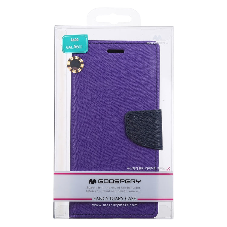 GOOSPERY FANCY DIARY Horizontal Flip PU Leather Case for Galaxy A6 (2018), with Holder & Card Slots & Wallet