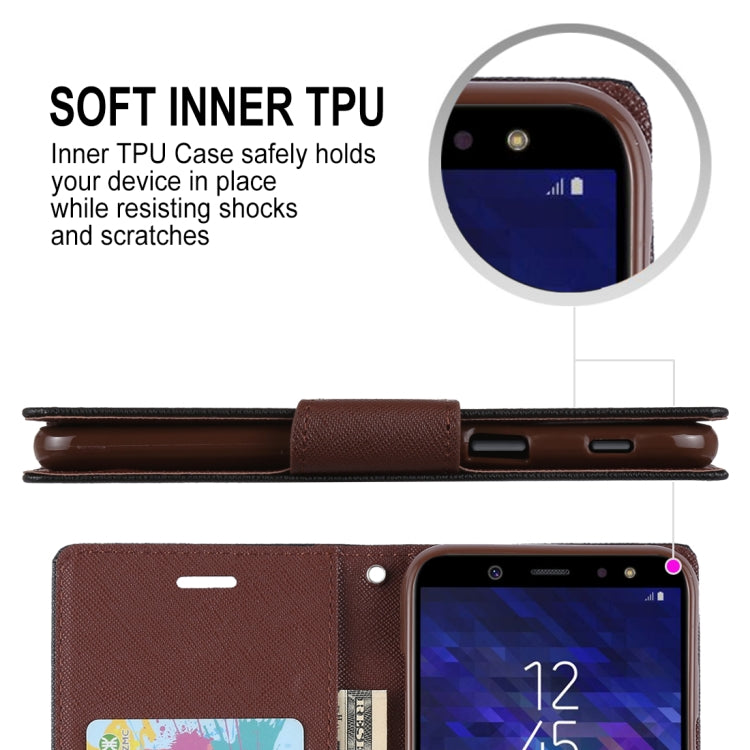 GOOSPERY FANCY DIARY Horizontal Flip PU Leather Case for Galaxy A6 (2018), with Holder & Card Slots & Wallet