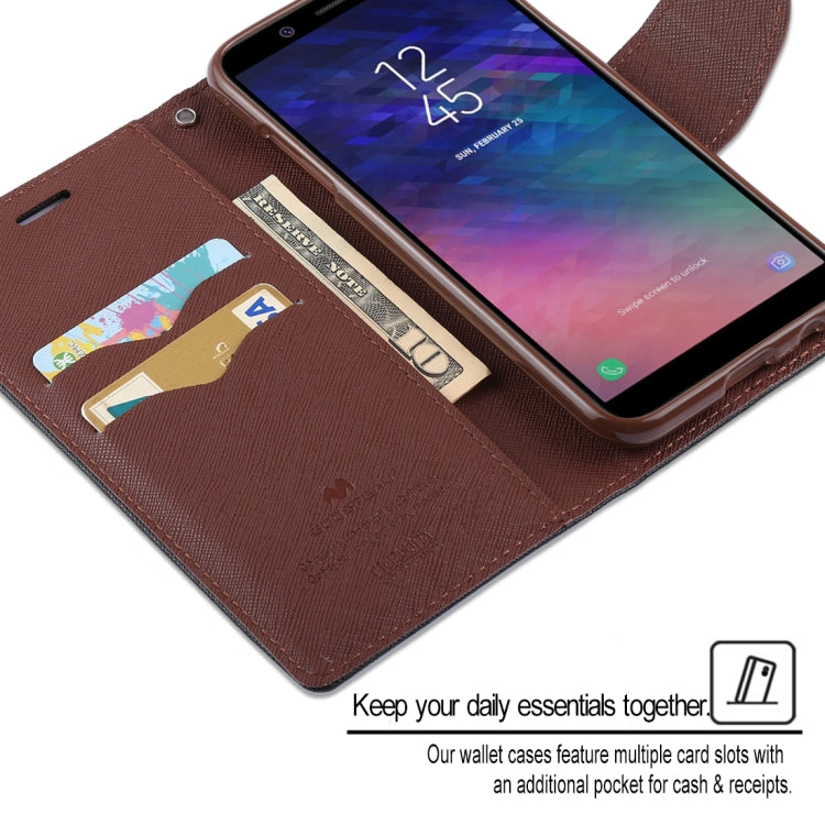 GOOSPERY FANCY DIARY Horizontal Flip PU Leather Case for Galaxy A6 (2018), with Holder & Card Slots & Wallet