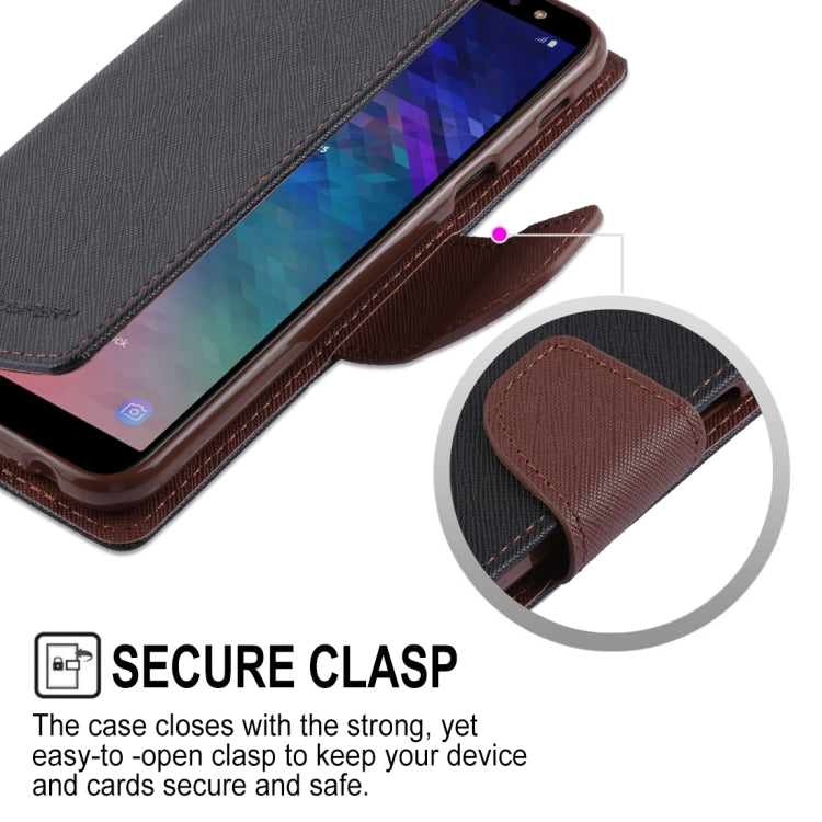 GOOSPERY FANCY DIARY Horizontal Flip PU Leather Case for Galaxy A6 (2018), with Holder & Card Slots & Wallet