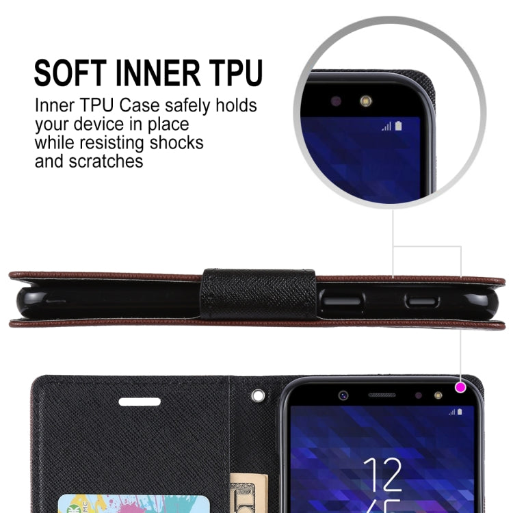 GOOSPERY FANCY DIARY Horizontal Flip PU Leather Case for Galaxy A6 (2018), with Holder & Card Slots & Wallet