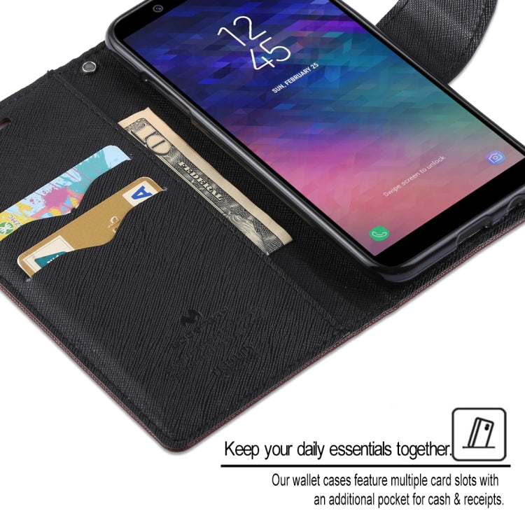 GOOSPERY FANCY DIARY Horizontal Flip PU Leather Case for Galaxy A6 (2018), with Holder & Card Slots & Wallet